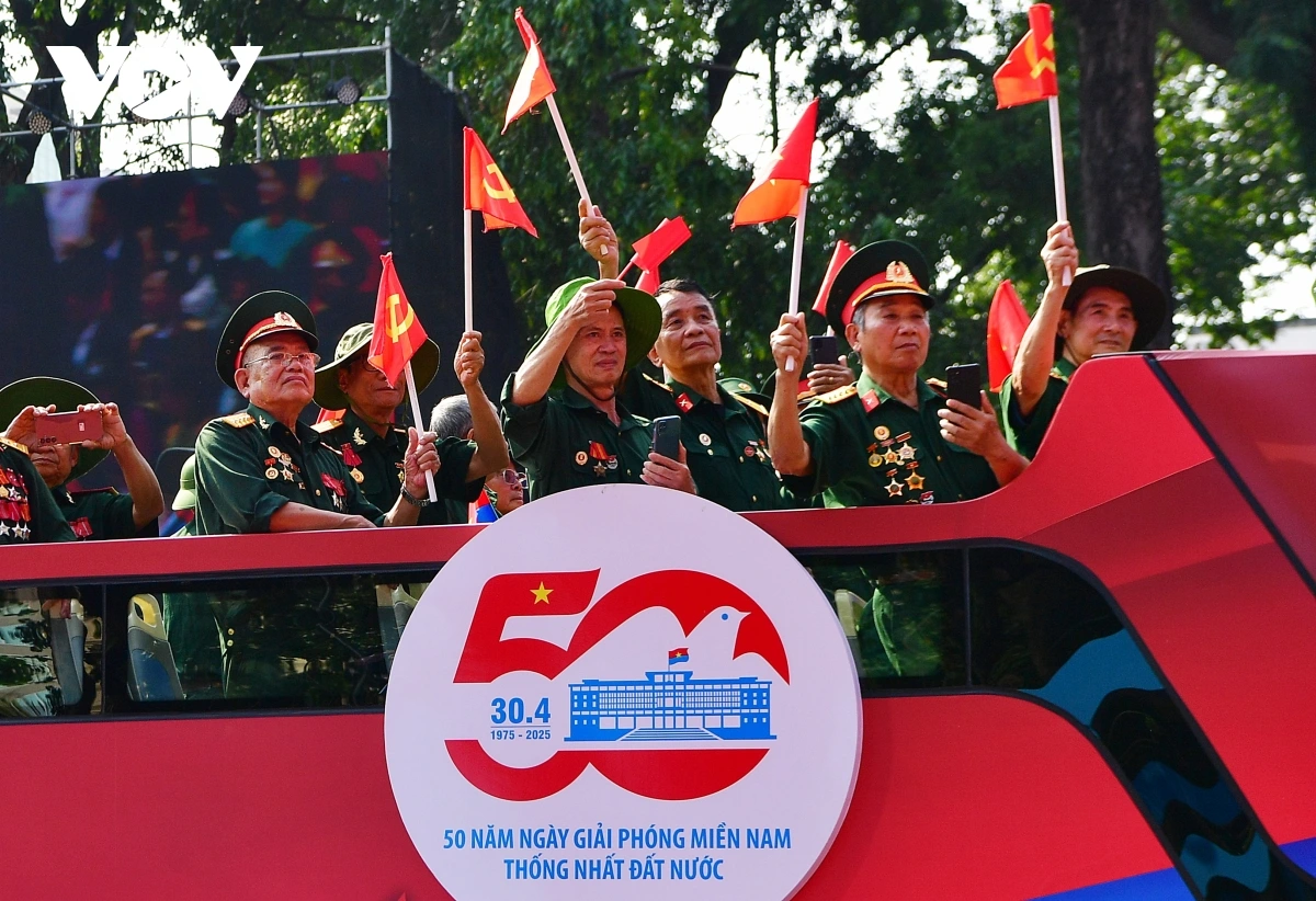 Khối diễu hành đặc biệt lần đầu xuất hiện ở lễ kỷ niệm 50 năm Ngày Giải phóng miền Nam